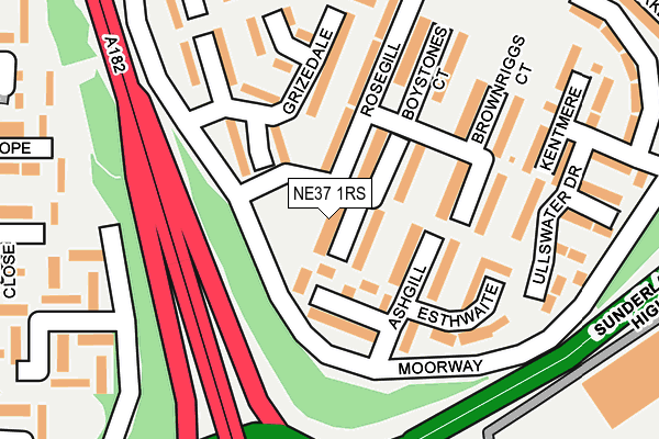 NE37 1RS map - OS OpenMap – Local (Ordnance Survey)