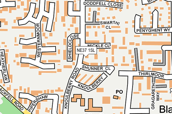NE37 1SL map - OS OpenMap – Local (Ordnance Survey)