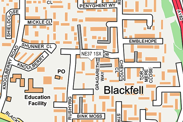 Map of GRAGARETH WAY 1972 LIMITED at local scale