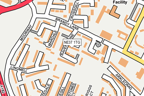 NE37 1TG map - OS OpenMap – Local (Ordnance Survey)