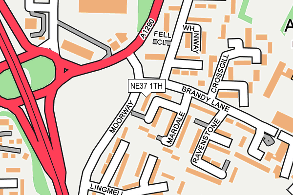 NE37 1TH map - OS OpenMap – Local (Ordnance Survey)