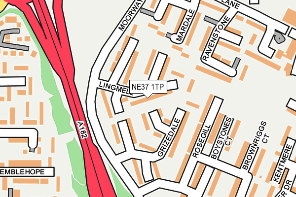 NE37 1TP map - OS OpenMap – Local (Ordnance Survey)