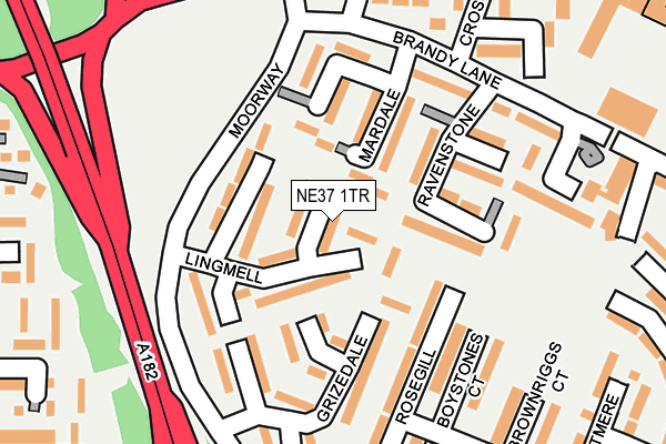 NE37 1TR map - OS OpenMap – Local (Ordnance Survey)