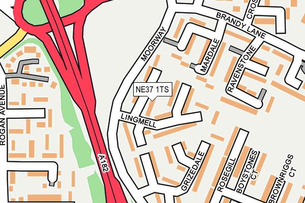 NE37 1TS map - OS OpenMap – Local (Ordnance Survey)