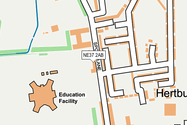 NE37 2AB map - OS OpenMap – Local (Ordnance Survey)