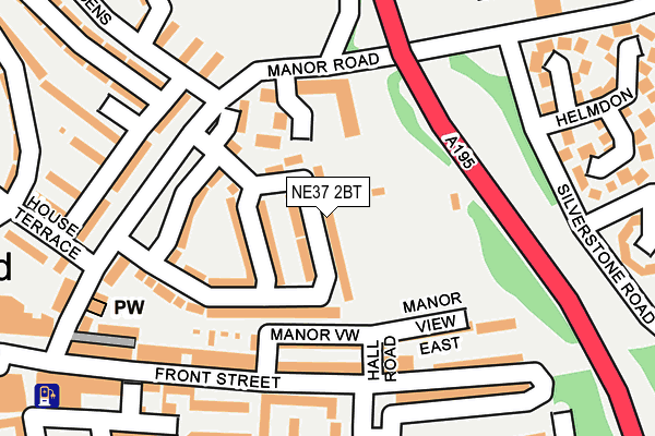 NE37 2BT map - OS OpenMap – Local (Ordnance Survey)