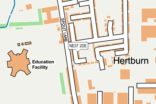 NE37 2DE map - OS OpenMap – Local (Ordnance Survey)