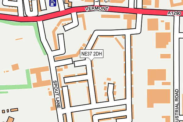 NE37 2DH map - OS OpenMap – Local (Ordnance Survey)
