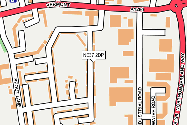NE37 2DP map - OS OpenMap – Local (Ordnance Survey)