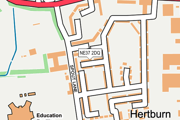 NE37 2DQ map - OS OpenMap – Local (Ordnance Survey)