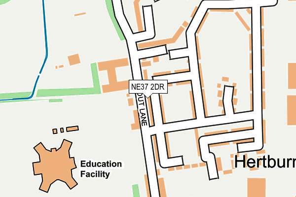 NE37 2DR map - OS OpenMap – Local (Ordnance Survey)