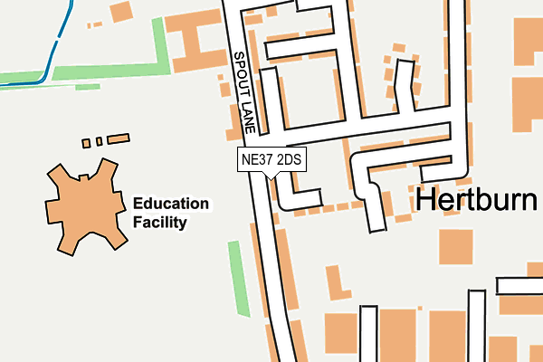 NE37 2DS map - OS OpenMap – Local (Ordnance Survey)