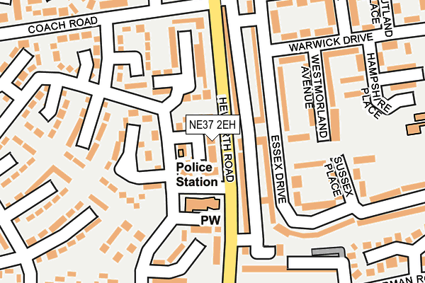 NE37 2EH map - OS OpenMap – Local (Ordnance Survey)