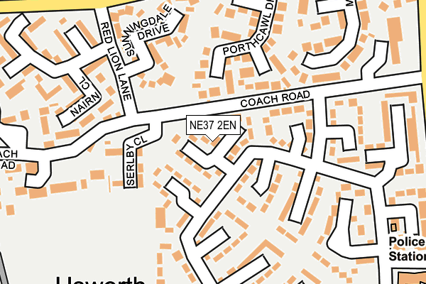 NE37 2EN map - OS OpenMap – Local (Ordnance Survey)
