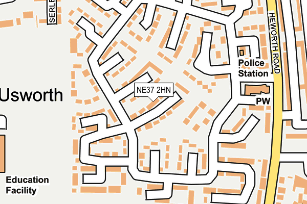 NE37 2HN map - OS OpenMap – Local (Ordnance Survey)