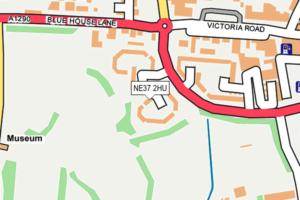 NE37 2HU map - OS OpenMap – Local (Ordnance Survey)