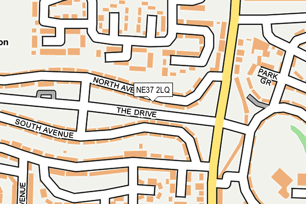 NE37 2LQ map - OS OpenMap – Local (Ordnance Survey)