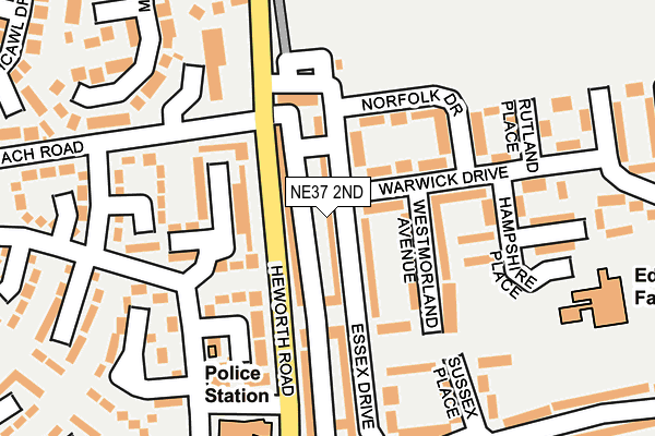 NE37 2ND map - OS OpenMap – Local (Ordnance Survey)