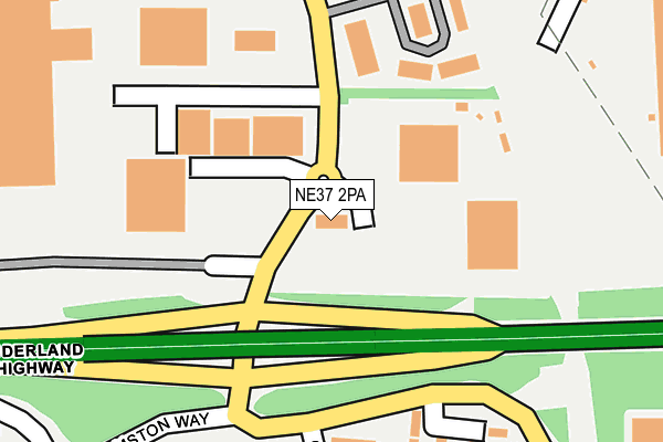 NE37 2PA map - OS OpenMap – Local (Ordnance Survey)