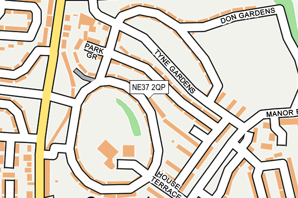 NE37 2QP map - OS OpenMap – Local (Ordnance Survey)