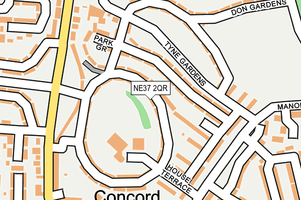 NE37 2QR map - OS OpenMap – Local (Ordnance Survey)