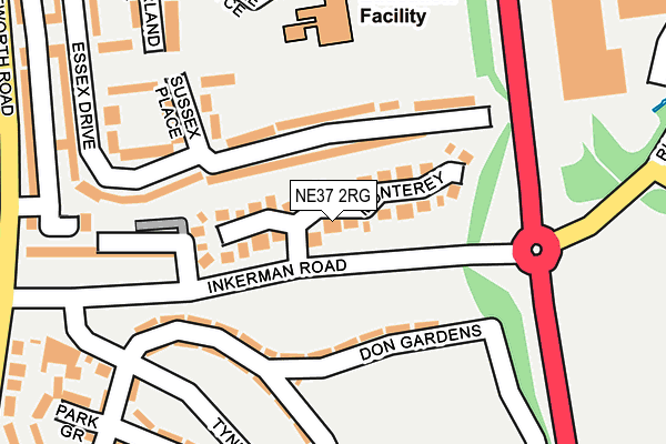 NE37 2RG map - OS OpenMap – Local (Ordnance Survey)