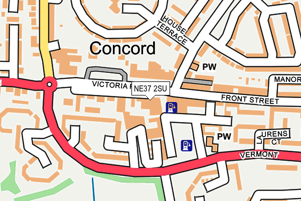 NE37 2SU map - OS OpenMap – Local (Ordnance Survey)