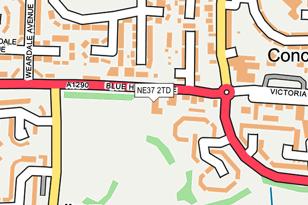 NE37 2TD map - OS OpenMap – Local (Ordnance Survey)