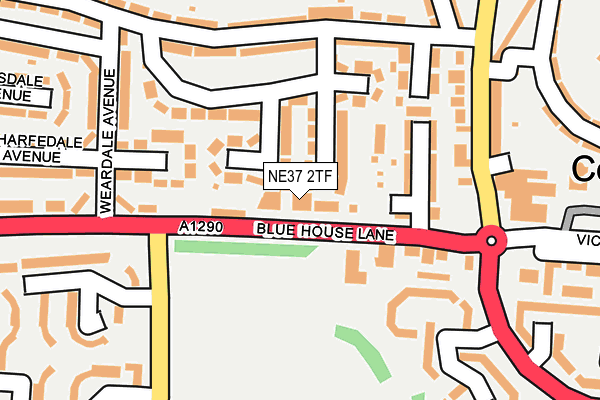 NE37 2TF map - OS OpenMap – Local (Ordnance Survey)