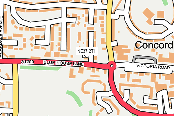 NE37 2TH map - OS OpenMap – Local (Ordnance Survey)