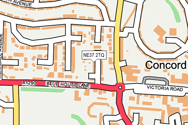 NE37 2TQ map - OS OpenMap – Local (Ordnance Survey)