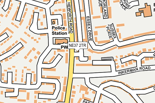 NE37 2TR map - OS OpenMap – Local (Ordnance Survey)