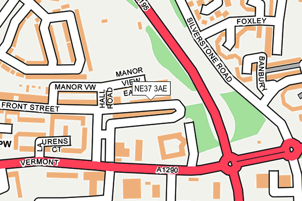 NE37 3AE map - OS OpenMap – Local (Ordnance Survey)