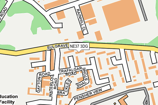 NE37 3DG map - OS OpenMap – Local (Ordnance Survey)