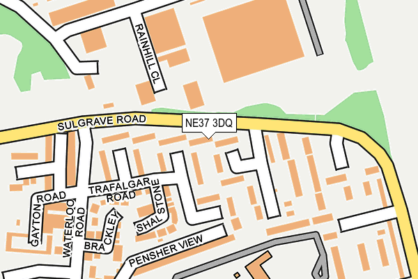 NE37 3DQ map - OS OpenMap – Local (Ordnance Survey)