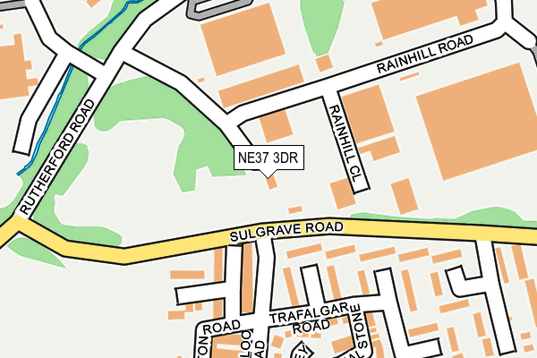 NE37 3DR map - OS OpenMap – Local (Ordnance Survey)