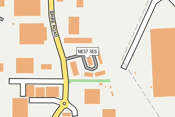 NE37 3ES map - OS OpenMap – Local (Ordnance Survey)