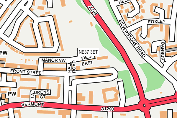 NE37 3ET map - OS OpenMap – Local (Ordnance Survey)