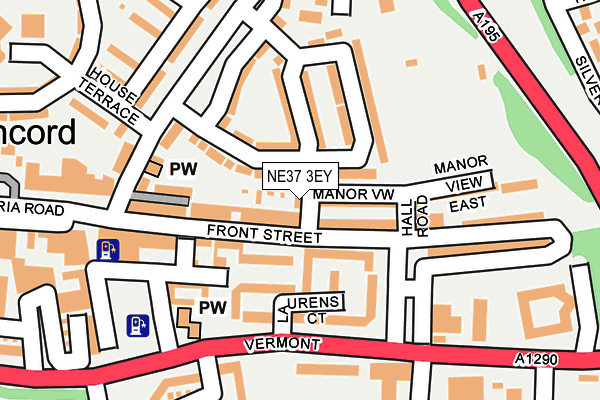 NE37 3EY map - OS OpenMap – Local (Ordnance Survey)
