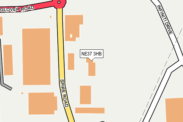 NE37 3HB map - OS OpenMap – Local (Ordnance Survey)
