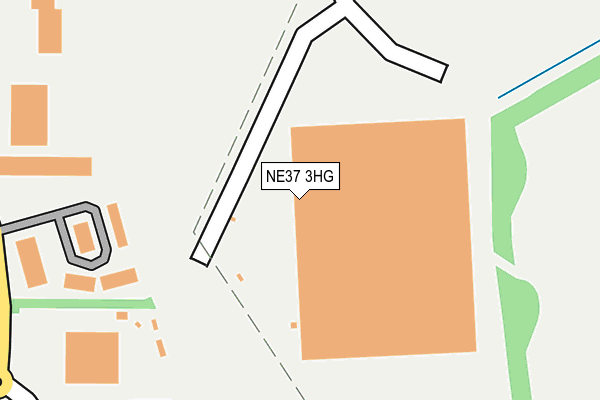 NE37 3HG map - OS OpenMap – Local (Ordnance Survey)