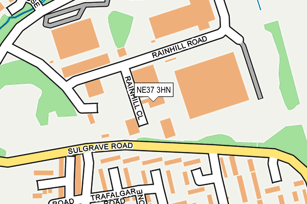 NE37 3HN map - OS OpenMap – Local (Ordnance Survey)
