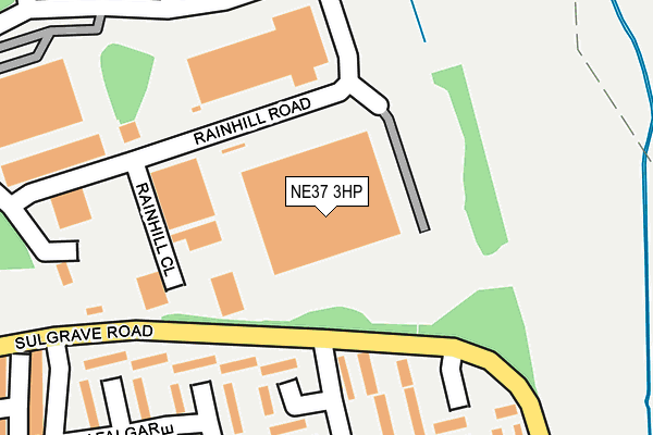NE37 3HP map - OS OpenMap – Local (Ordnance Survey)