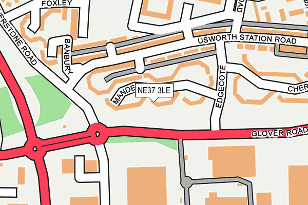 NE37 3LE map - OS OpenMap – Local (Ordnance Survey)