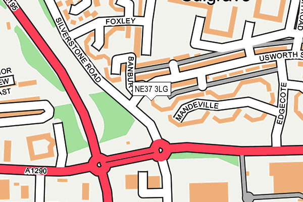 NE37 3LG map - OS OpenMap – Local (Ordnance Survey)