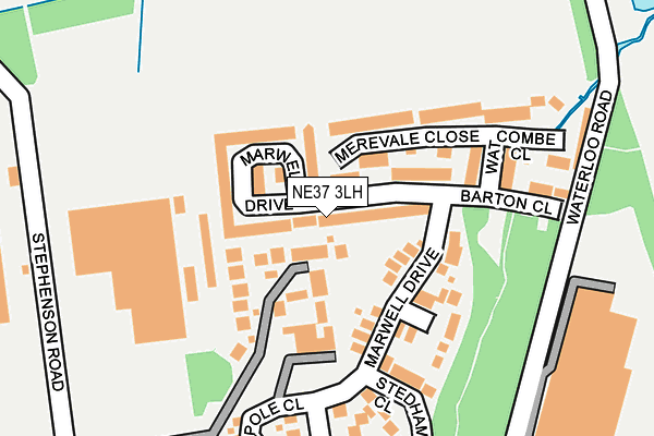 NE37 3LH map - OS OpenMap – Local (Ordnance Survey)