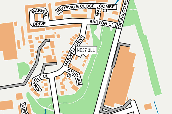 NE37 3LL map - OS OpenMap – Local (Ordnance Survey)