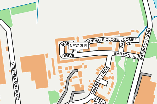 NE37 3LR map - OS OpenMap – Local (Ordnance Survey)