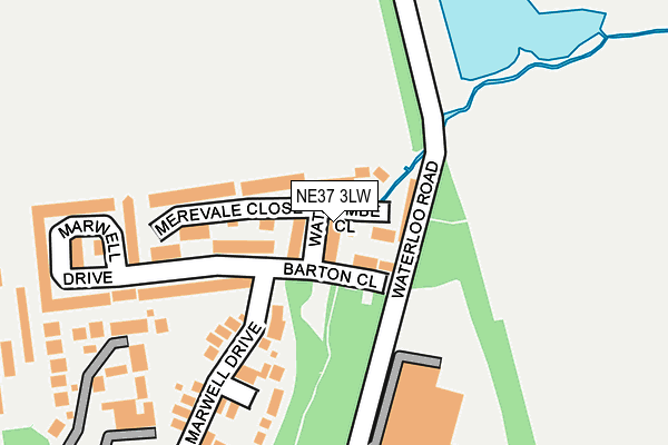 NE37 3LW map - OS OpenMap – Local (Ordnance Survey)