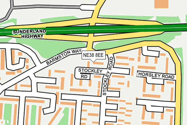 NE38 8EE map - OS OpenMap – Local (Ordnance Survey)